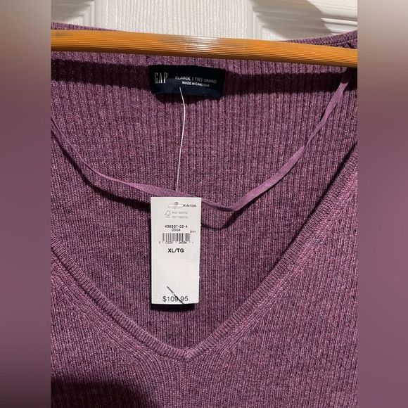Gap midis purple sweater dress new with tags womens xl Merino Wool-Blend spring - Picture 5 of 6